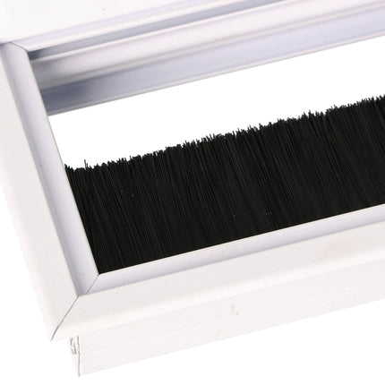 KOTARBAU® alumiiniumist kaablisisend mööblile 160x80 mm Valge kaablikarp kaabliväljund Ruudukujuline anodeeritud