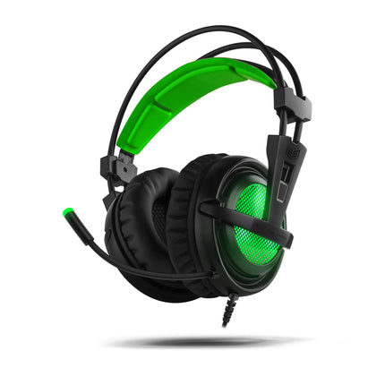 BG Xonar-X6 binaural peakomplekt, must, roheline, kõrvaklapid – kõrvaklapid (mängukonsool/arvuti/mängud, binaural, peavõruga, must, roheline, kunstnahk)