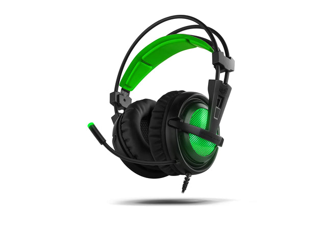 BG Xonar-X6 binaural peakomplekt, must, roheline, kõrvaklapid – kõrvaklapid (mängukonsool/arvuti/mängud, binaural, peavõruga, must, roheline, kunstnahk)