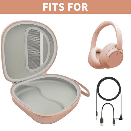 PAIYULE Case for Sony WH-CH720N WH-CH520 WH-1000XM4 Wireless Bluetooth Noise Cancelling Over The Ear Headphones, Carrying Case Organizer Travel Bag Pouch (Box Only) (Rose Gold)