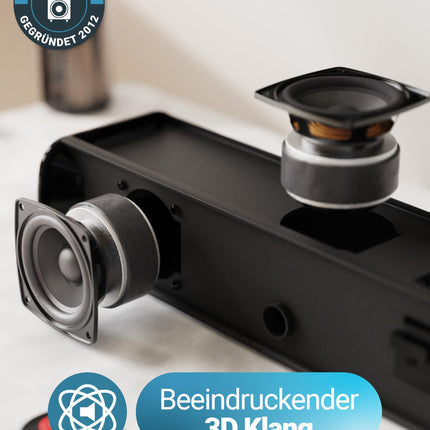 MAJORITY Naga 60 heliriba teleritele | Teleri heliriba integreeritud subwooferiga | Bluetooth-heliriba HDMI ARC-ga | 120 W kõlar teleritele | 2.1 helisüsteem ekvalaiseriga | Seinale kinnitatav heliriba