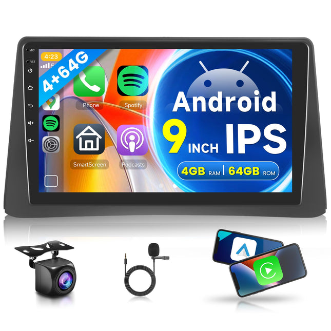 4G+64G Wireless Carplay Android Car Radio 2 Din for Opel Mokka 1 2012-2016/Buick Encore 2013-2015 9 inch Car Radio with Android Auto Navi GPS WiFi Mirror Link Bluetooth FM/RDS/32 EQ/SWC Rear View Camera