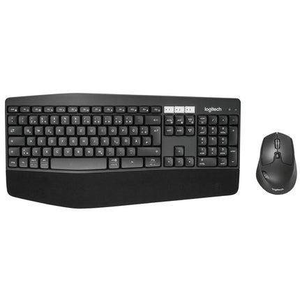 Logitech MK850 Performance juhtmevaba klaviatuuri ja hiire kombinatsioon, Bluetooth, 2,4 GHz ühendus USB-vastuvõtja kaudu, aku tööiga 24–36 kuud, randmetugi, saksa QWERTZ-paigutus, must