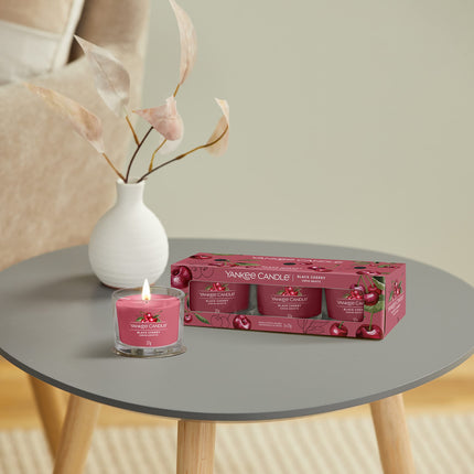 Yankee Candle lõhnaküünla kinkekomplekt | Musta kirsiga toovküünlad | Sojavaha segu | 3 tükki