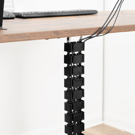 VIVO Vertebrae Cable Management Kit, Height-Adjustable Desk Quad Input Cable Organizer, Black, DESK-AC01C