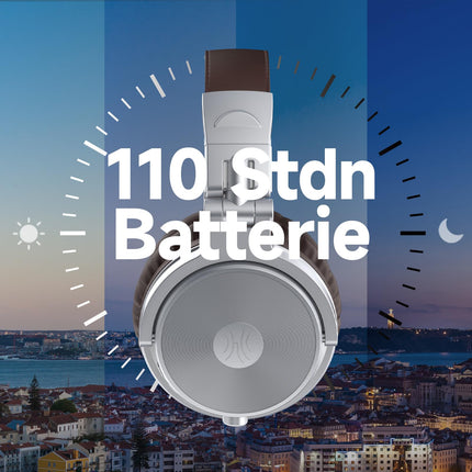 OneOdio Bluetooth-kõrvaklapid kõrva otsa [kuni 110 tundi ja BT 5.2] Juhtmevabad Bluetooth-kõrvaklapid 50 mm draiveritega, HiFi stereo kokkupandavad juhtmevabad kõrvaklapid mikrofoniga sülearvuti/mobiiltelefoni/arvuti jaoks - hõbepruunid