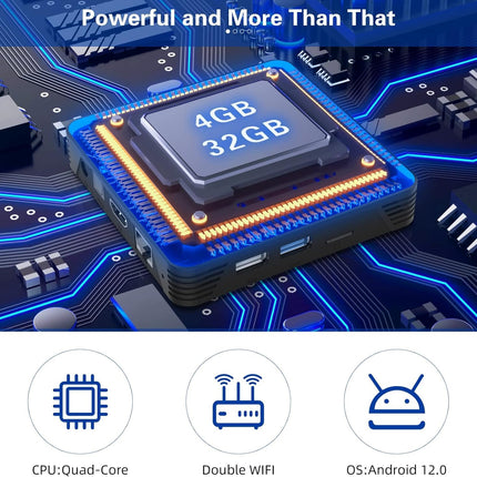 Android 12.0 teleriboks, 4 GB muutmälu, 64 GB ROM RK3318 neljatuumaline 64-bitine Cortex-A53 protsessor, Android Box 2.4G/5G WiFi6 Bluetooth 5.0-ga, meediapleier toetab 3D 4K UHD videoid miniklaviatuuriga
