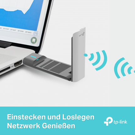 TP-Link Archer TX20UH WiFi 6 WLAN-pulk arvutile, USB WLAN-adapter AX1800 kahesageduslik, MU-MIMO, WPA3, USB 3.0, ühildub ainult Windows 10/11-ga
