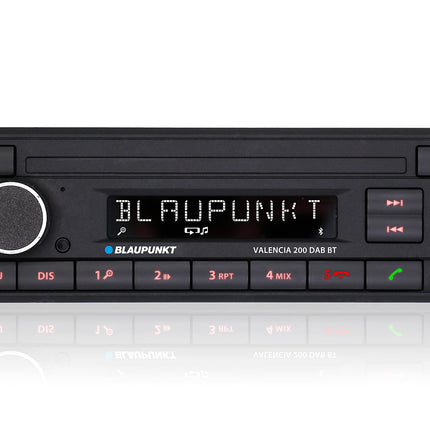 Blaupunkt Valencia 200 DAB BT | DAB+, Bluetooth, RDS-tuuner, käed-vabad süsteem, USB, Aux-sisend, must, 1-DIN
