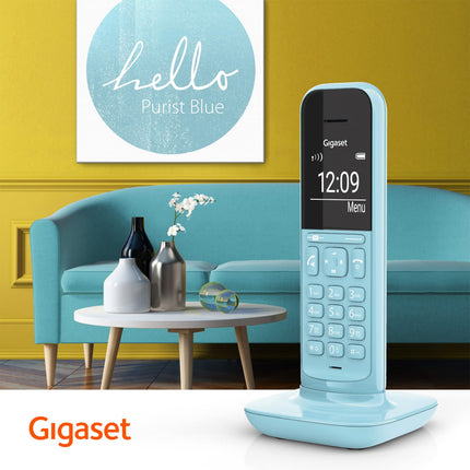 Gigaset CL390HX - Disain DECT-telefonitoru laadimisalusega - Fritzbox-ühilduv - Juhtmeta telefon ruuteritele ja DECT-baasjaamadele - Otsevalimise funktsioon - Kaitse soovimatute kõnede eest, puhas sinine
