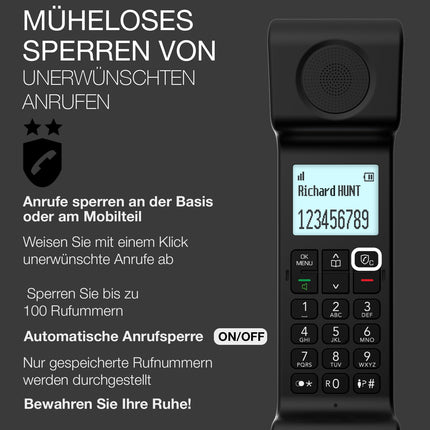 ALCATEL ePure Premium - Juhtmeta DECT lauatelefon automaatvastajaga - Vintage-disain - Nutika ekraaniga alus - Graafiline ekraan - Käed-vabad funktsioon - Kõnede blokeerimise funktsioon - Must