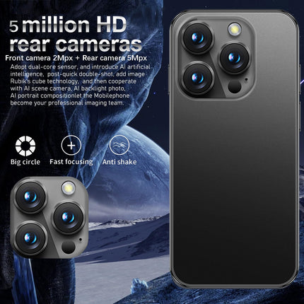 Hipipooo 4G mininutitelefon, kahe SIM-kaardiga, 3,88-tolline ekraan, 2,0+5,0 MP topeltkaamera, 1950 mAh aku, Android 12 minitelefon lastele (4GB+64GB, must)