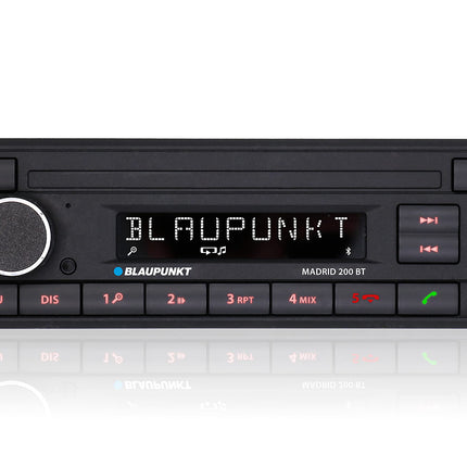 Blaupunkt Madrid 200 BT | Bluetooth, RDS tuner, hands-free system, USB, Aux-in, 1-DIN, black