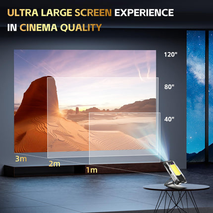 OUKITEL WP100 Titan 33000mAh Outdoor Mobile Phone 5G with Built-in 100 Lumen Projector, 48GB+512GB 6.8" FHD+ Outdoor Smartphone Without Contract with 1200 Lumen Camping Light, 200MP+32MP+20MP, NFC/GPS/IP68/BT5.4