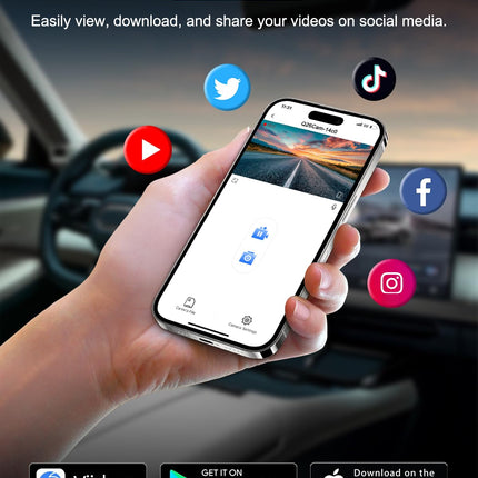 Auto videoregistraator ees/taga 4K+1080P, WiFi videoregistraator 64GB mälukaardiga, 3" IPS ekraan, öönägemine+WDR, G-sensor, tsükkelsalvestus, 170°+140° lainurk, 24H parkimisrežiim, rakenduse juhtimine, tugi max 256GB