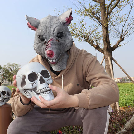 shayulajiao rotimask 3 verise armiga | Loomakostüüm täispea lateksmask karnevaliks ja halloweeniks | Hingav õudusmask mardi grasi ja maskiballide jaoks (üks suurus)