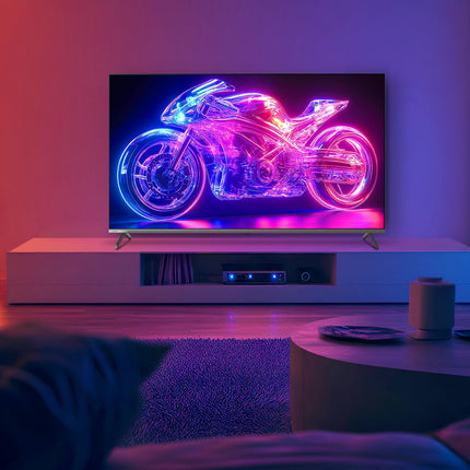 CHIQ TV 43-tolline (109 cm) 4K HDR10, QLED Google TV, 60Hz, Dolby Audio, nutiteler Google Assistantiga, Prime Video, Netflix, kahesageduslik WiFi, HDMI, USB, must raam, U43QM8G