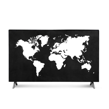 kwmobile 43" TV Cover - Indoor TV Screen Protector Cover - TV Screen Dust Cover - Travel Outline White Black