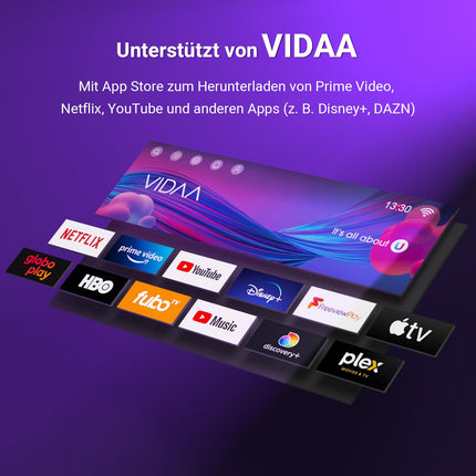 TuTu nutiteler 25-tolline (64 cm) Full HD VIDAA-teler WiFi-ühendusega, kolmekordse tuuneriga (DVB-T/T2, DVB-C, DVB-S/S2), APP Store, HDMI, USB (TUV25FQ1B, 2024)