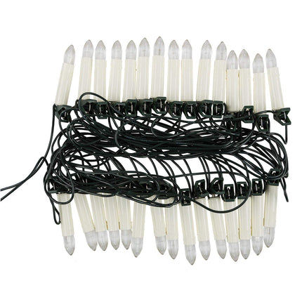 Idena 38192 - LED-küünlakett 30 sooja valge LED-iga, 30 küünalt klambritega, toitepistikuga, umbes 16 m pikk, siseruumides kasutamiseks, jõulupuu ja jõulukimbu kaunistuseks