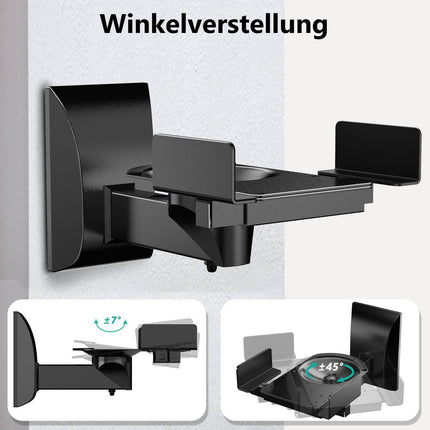 WALI Speaker Wall Mounts, Double-Sided Shelf Mount for Large Surround Sound Speakers, Holds up to 25 kg (55 lbs), Black (SWM201)