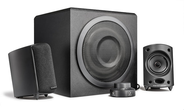 Wavemaster MOODY 2.1 Speaker System (65 Watt) Active Speakers for TV/Tablet/Smartphone/PC Black (66202)