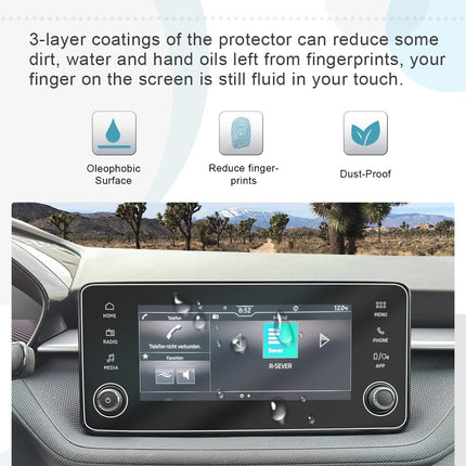 CDEFG Compatible with Skoda Kamiq Scala Fabia 4 2024 2025 Facelift Navigation Screen Protector 6H Scratch-Resistant 8.25 Inch GPS Screen Protector Navi Film Kamiq 2024 Accessories 2 Pieces