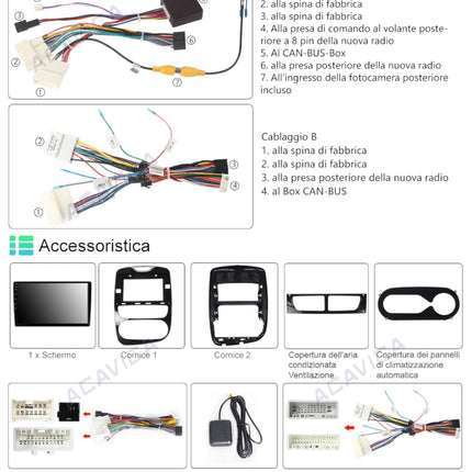 ACAVICA 4+64GB Android 14 autoraadio Renault Clio MK4 2012-2018 stereo 8-tuumaline GPS-navigatsioon koos juhtmevaba CarPlayga, Android Auto Bluetooth 4G LTE WiFi (8-tuumaline, 4+64GB)