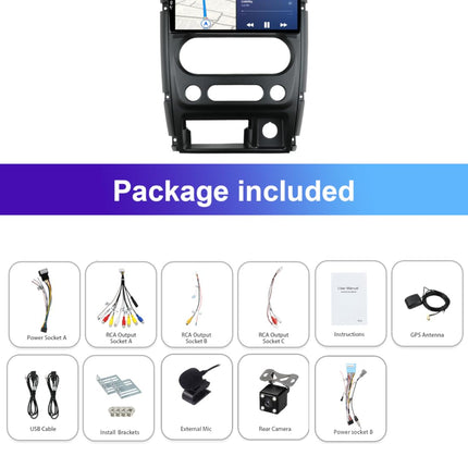 MISONDA Android 14 topelt-DIN autoraadio Suzuki Jimny 3 2005-2019 GPS | Tasuta tagakaamera | 9-tolline | 4G+64G | Carplay | DSP | Toetab DAB/WiFi/BT5.0/USB/MirrorLink/SWC/Aux/RDS