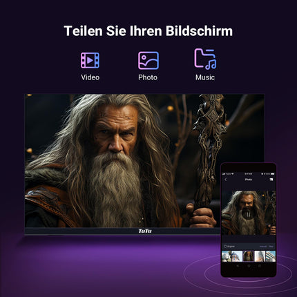 TuTu nutiteler 25-tolline (64 cm) Full HD VIDAA-teler WiFi-ühendusega, kolmekordse tuuneriga (DVB-T/T2, DVB-C, DVB-S/S2), APP Store, HDMI, USB (TUV25FQ1B, 2024)