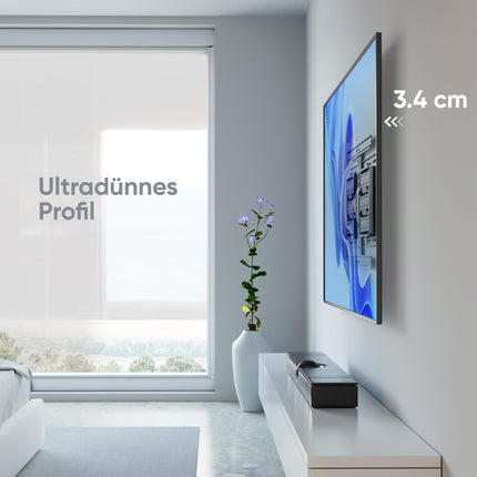 ONKRON teleri seinakinnitus, pöörlev, 32–90-tollistele teleritele, kuni 50 kg, üliõhuke, pikendatav teleri seinakinnitus, kallutatav, max VESA 600x400, teleri seinakinnitus/teleri seinakinnitus, must SM6L-B