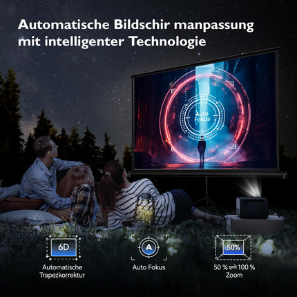 4K projektor Netflixiga, 30000 luumenit, 1000 ANSI projektor, autofookus/trapetsikorrektsioon, päevavalgusprojektor, õues kasutamiseks, WiFi6, Bluetooth, 1080P Full HD projektor, kodukino, LED-projektor Androidile, YouTube/Prime Video