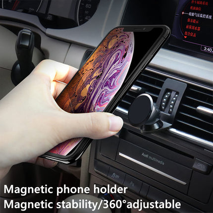 Cookiss magnetiline mobiiltelefonihoidja, mis ühildub Audi A4 B8 ja Audi A5 8T Sportbackiga, sobib nutitelefonidele ja GPS-ile, auto mobiiltelefonihoidjaga, 360 kraadi reguleeritav vaade (must)