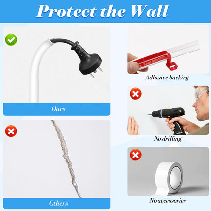 Scettar 5 m cable covers for cables, cable covers for cable walls, white, 15 x 10 mm D-shaped cable cover, for hiding cables on the wall
