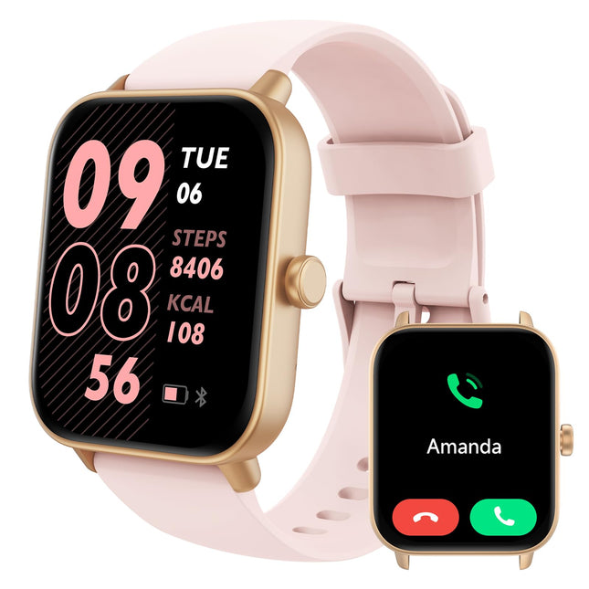 Smart Watches for Men Android iPhone, [1.8 inch LCD Screen] Smartwatch Fitness Tracker with Bluetooth Calling, AI Control, Heart Rate/SpO2/Sleep Monitor, 12 Days Battery, IP68 Waterproof