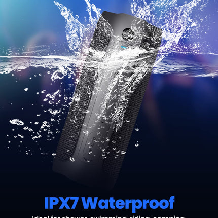 AUKTECH Portable Bluetooth Speaker 30W, IPX7 Waterproof, 24h Battery, Music Box with LED Light, Bluetooth 5.3, Hands-Free Function, Compatible with Mobile Phone &amp; PC – Ideal for Outdoors, Parties, Travel