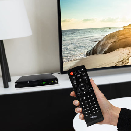 XORO HSD 8470 - mitme ROM-iga MPEG-4 DVD-mängija USB 2.0 meediapleieri ja HDMI-liidesega, suurendus kuni 1080p, kaugjuhtimispult, digitaalne heliväljund