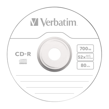 Verbatim CD-R Extra Protection, tühjad CD-d 700 MB andmesalvestusega, ideaalsed foto- ja videosalvestuste jaoks, ühilduvad iga tavalise CD-draiviga, 50 tk pakis