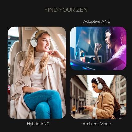 CREATIVE Zen Hybrid SXFI juhtmevabad kõrvaklapid Super X-Fi tehnoloogiaga, adaptiivne hübriidne aktiivne mürasummutus, Ambient Mode, kuni 70 tundi, madala latentsusega režiim (helehall)
