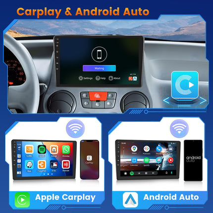 Inefala Android 13 2G/64G autoraadio GPS-navigatsioon FIAT Panda 2003-2012 raadio juhtmevaba Carplay Android Auto, 9-tolline puuteekraan, GPS, WiFi, BT, USB, FM RDS, ekvalaiser, mikrofon, kaamera