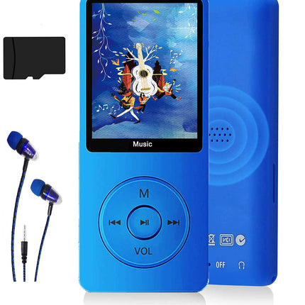 MP3-mängija, muusikapleier 16 GB Micro SD-kaardiga, üliõhuke muusikapleier sisseehitatud kõlariga, fotovaatur, videoesitus, FM-raadio, diktofon, e-raamatute lugeja