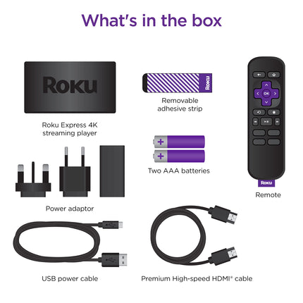 Roku Express 4K | HD/4K/HDR voogedastusmeediapleier | Töötab ainult Saksamaal