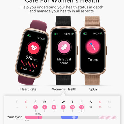 RUXINGX Smartwatch Women, 1.47″ Fitness Watch with 24 Sports Modes, 24H Heart Rate Monitor, SpO2, Sleep Monitor, Menstrual Cycle, IP68 Waterproof Sports Watch Pedometer with WhatsApp for Android IOS Black Gold