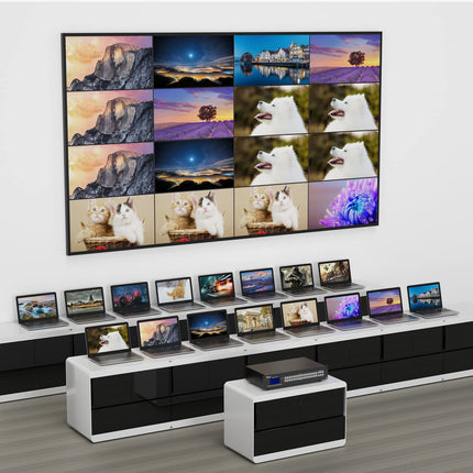 Yinker 4K HDMI maatriks 16x16, 16 sisendit ja 16 väljundit riiulile paigaldatav HDMI jaotuslüliti ja ekraanijagaja, 4K @ 30Hz EDID HDCP RS232 LAN-juhtimine