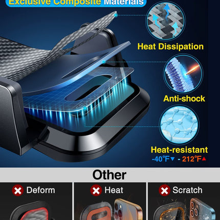 VANMASS Car Phone Holder 3 in 1 Car Phone Holder Air Vent &amp; Suction Cup Holder 100% Silicone Protection Smartphone Holder Car for iPhone Samsung Huawei Mate LG