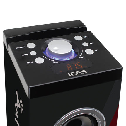 Lenco iCES IBT-6 Bluetooth põrandakõlar - 40 W RMS - PLL FM-raadio - USB sisend - SD-kaardi pesa - AUX sisend - puldiga - Saksamaa