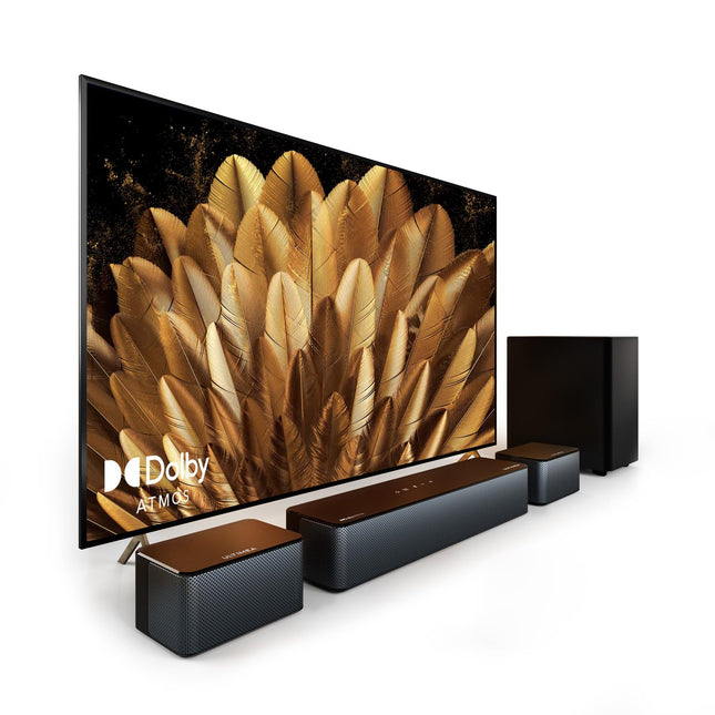 ULTIMEA 5.1 heliriba Dolby Atmosega, 3D ruumilise heli süsteem, heliriba teleritele subwooferiga, 2 tagumist kõlarit, Bluetooth 5.3 heliriba reguleeritava bassiga, Poseidon D60