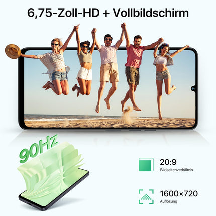 UMIDIGI G9 5G mobiiltelefon, Android 14 nutitelefon ilma lepinguta, 90Hz kaheksatuumaline, 12GB + 128GB nutitelefon, 6,75" HD+ ekraan, 50MP, näo- ja sõrmejäljetuvastusega avamine, 5000mAh, GPS, kahe SIM-kaardiga 5G nutitelefon
