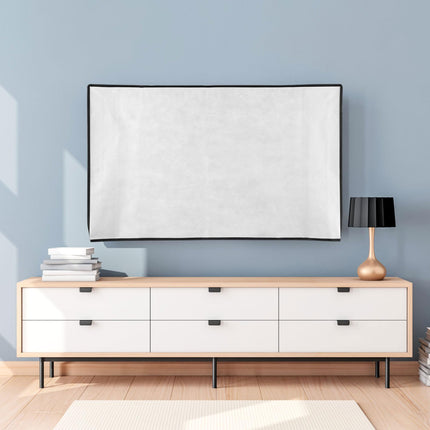 kwmobile 32" TV Cover - Indoor TV Screen Protector Cover - TV Screen Dust Cover - White