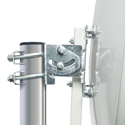 SCHWAIGER 128 satelliitantenn SAT-antenn satelliidisüsteemi nihkeantenn LNB tugivarre mastikinnitusega satelliitantenn SAT-süsteem teras 55 x 62 cm helehall